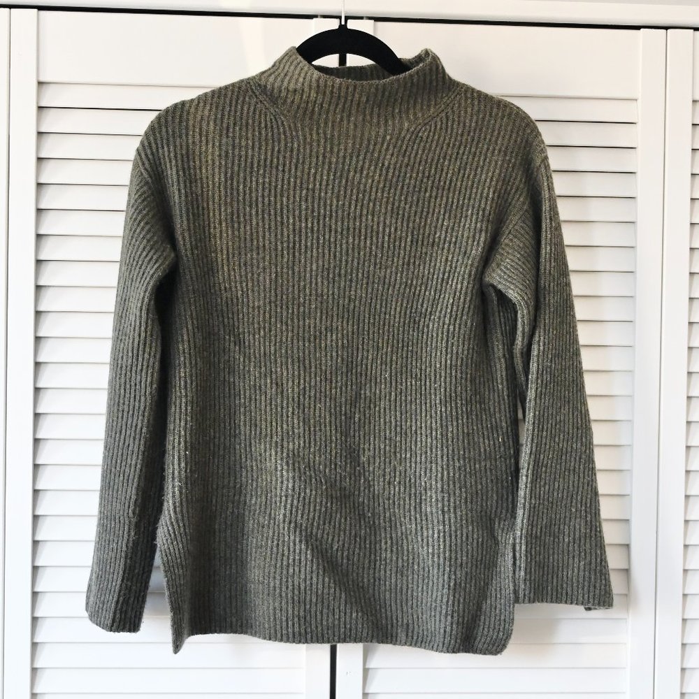 Everlane Size XS Cowl Neck Cashmere Green Sweater | Size XS